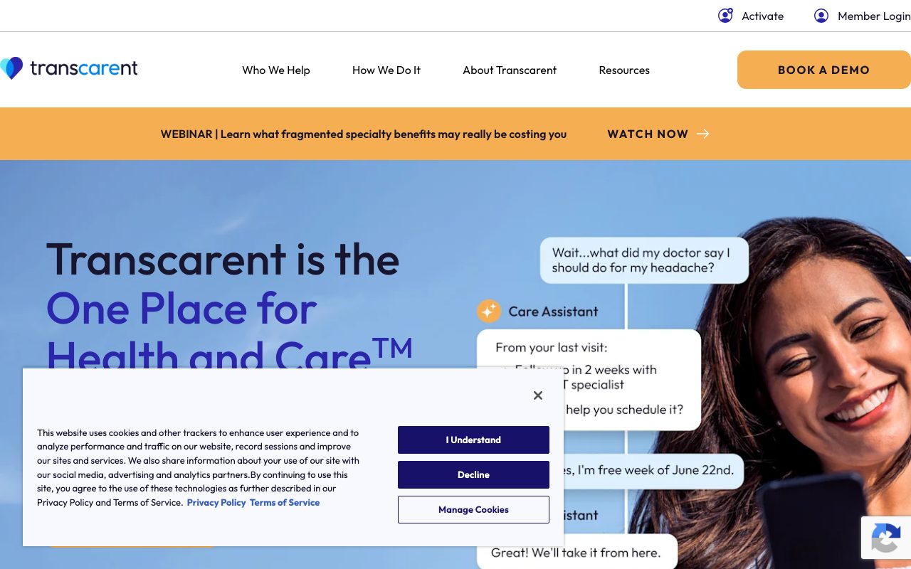 Transcarent website