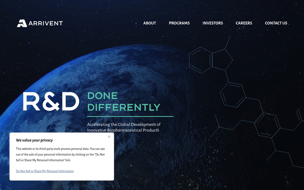 ArriVent Biopharma website