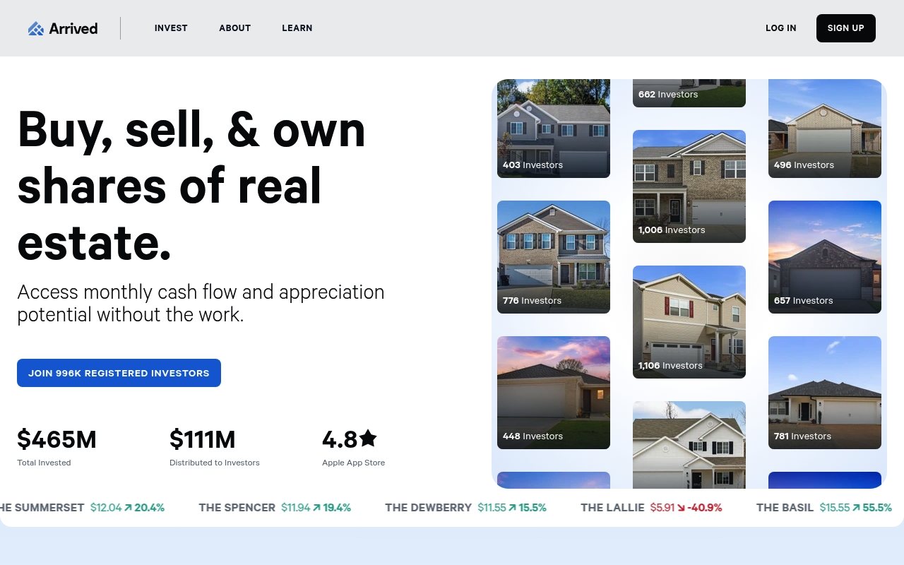 Arrived website
