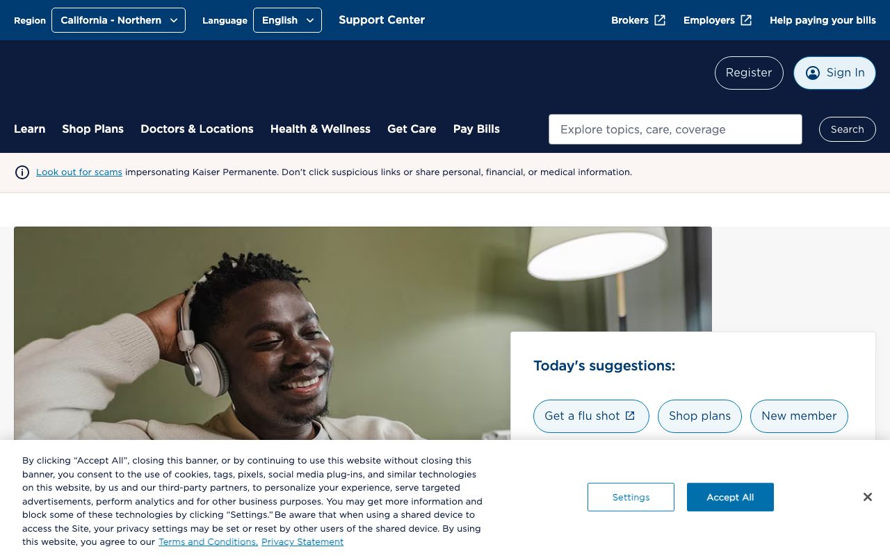 Kaiser Permanente website