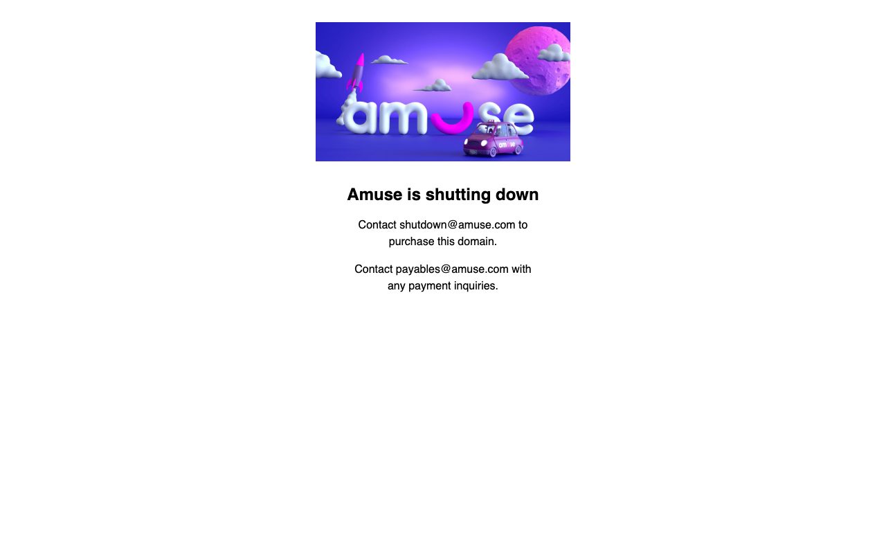 Amuse website