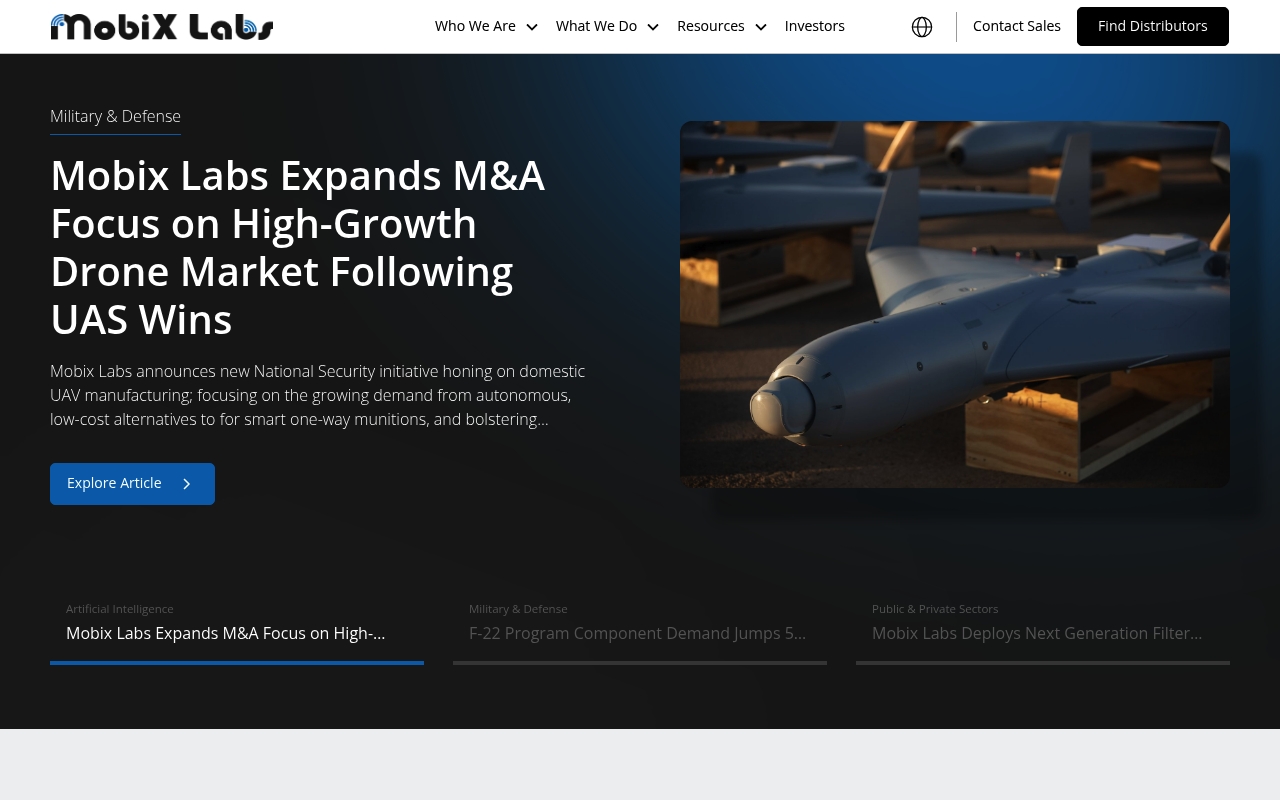 Mobix Labs website