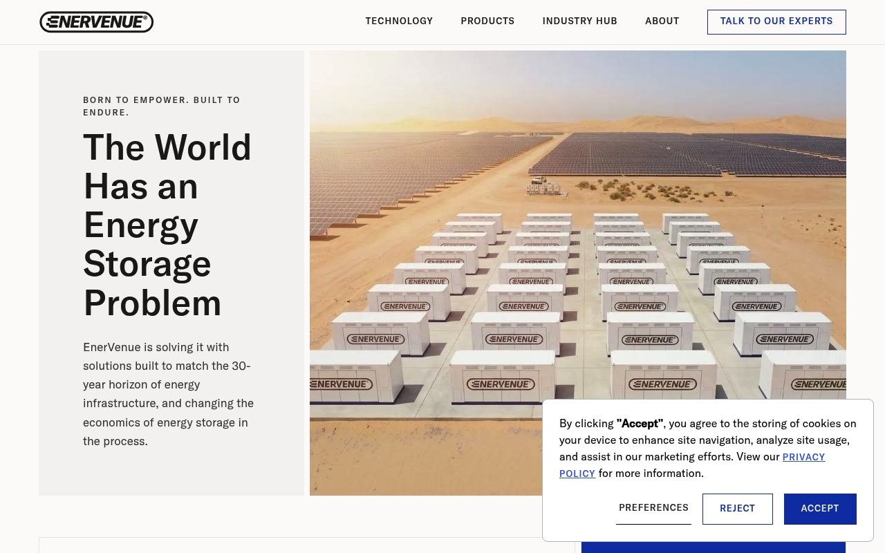 EnerVenue website