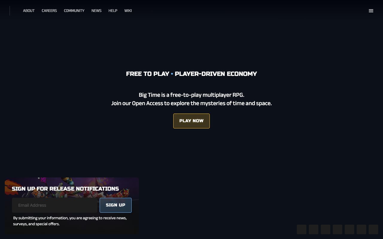 Big Time Studios website