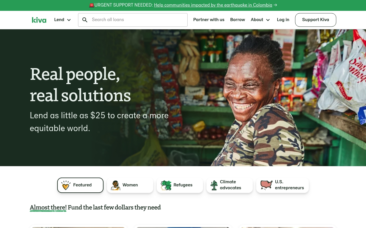 Kiva website