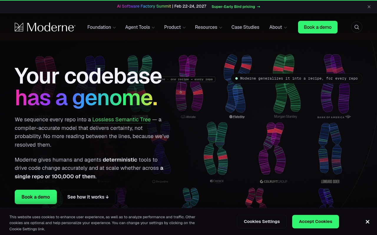 Moderne website