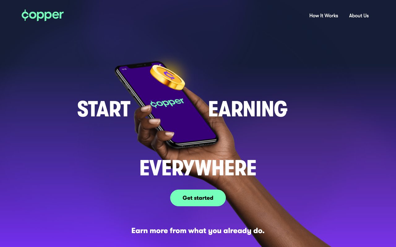 Copper Banking website