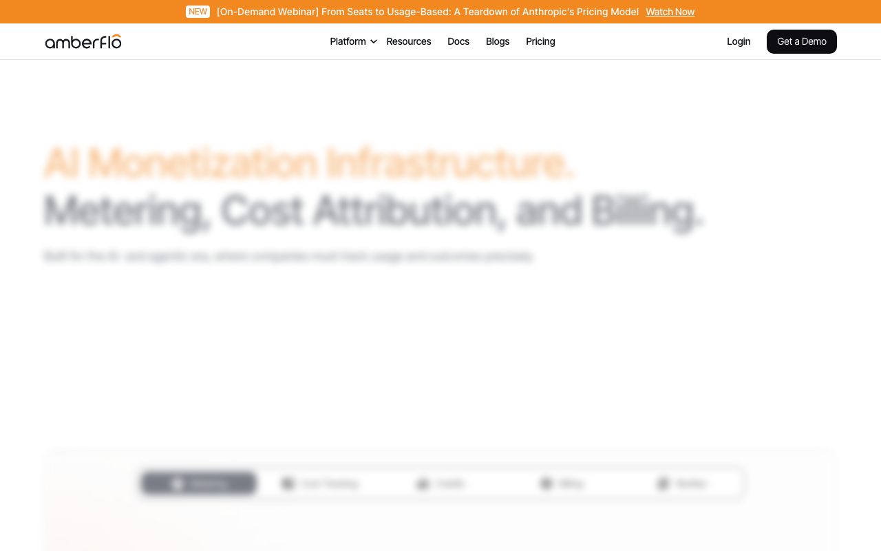 Amberflo website