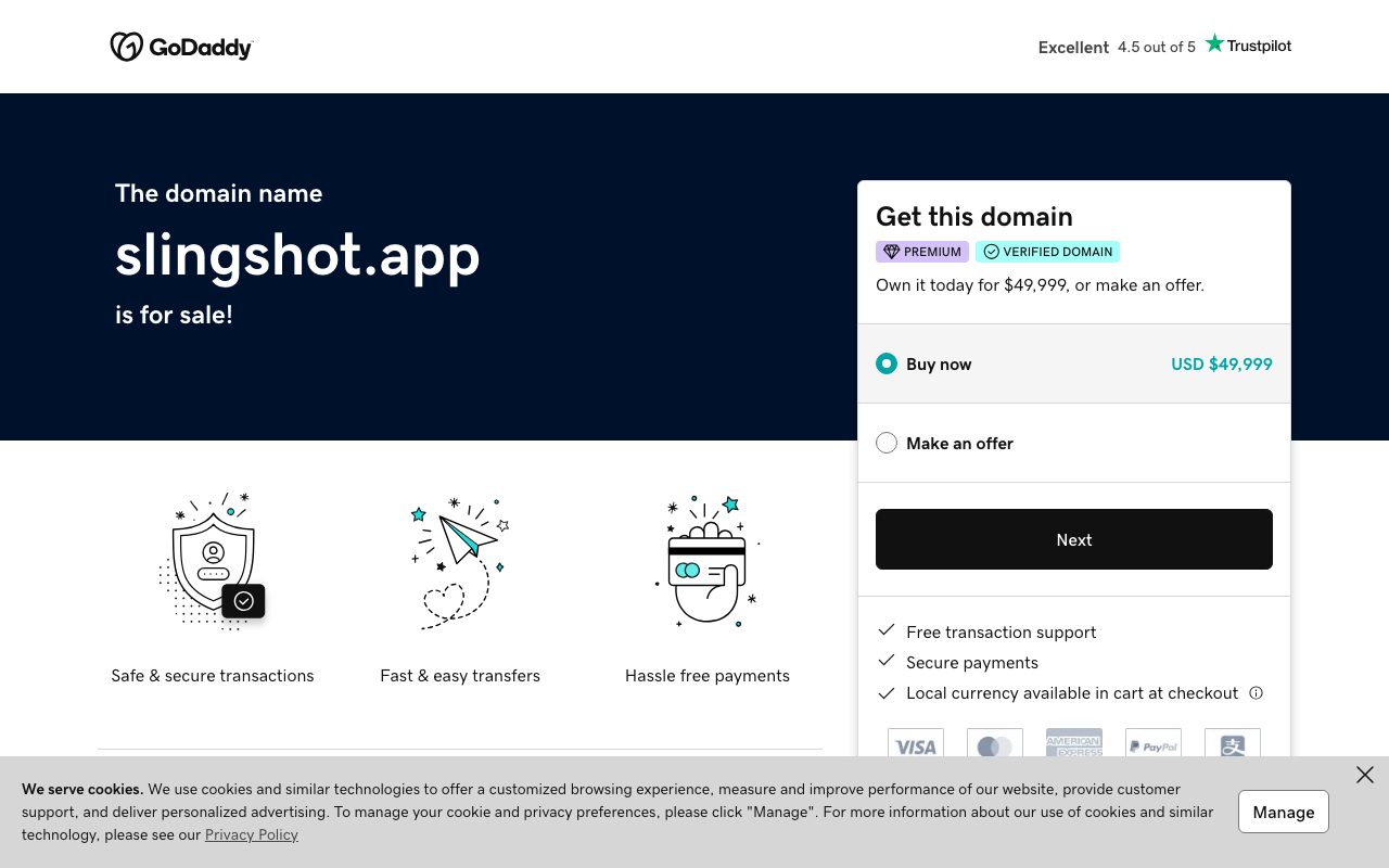 Slingshot Finance website