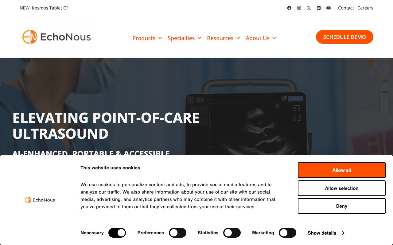 EchoNous Inc website