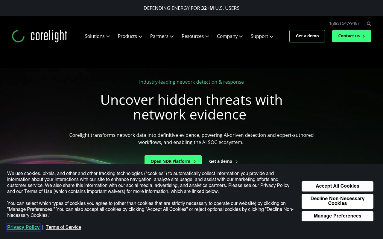 Corelight website