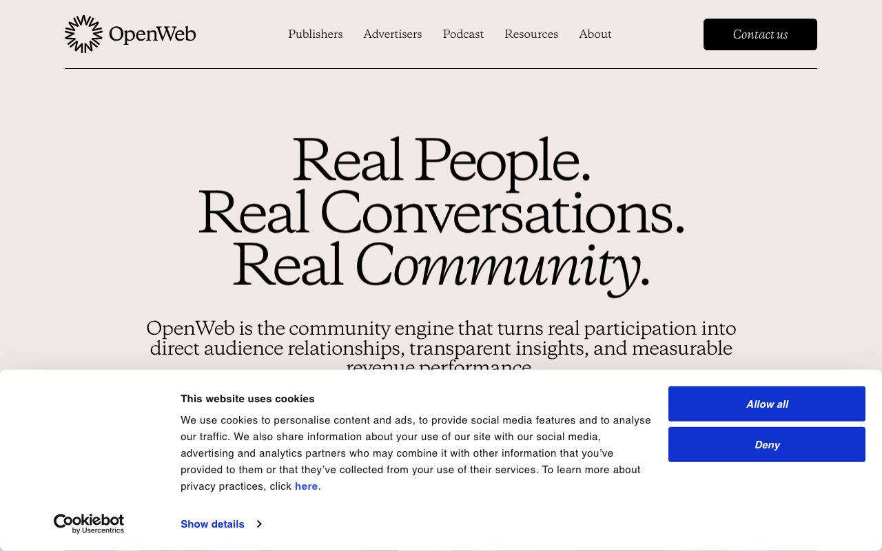 OpenWeb website