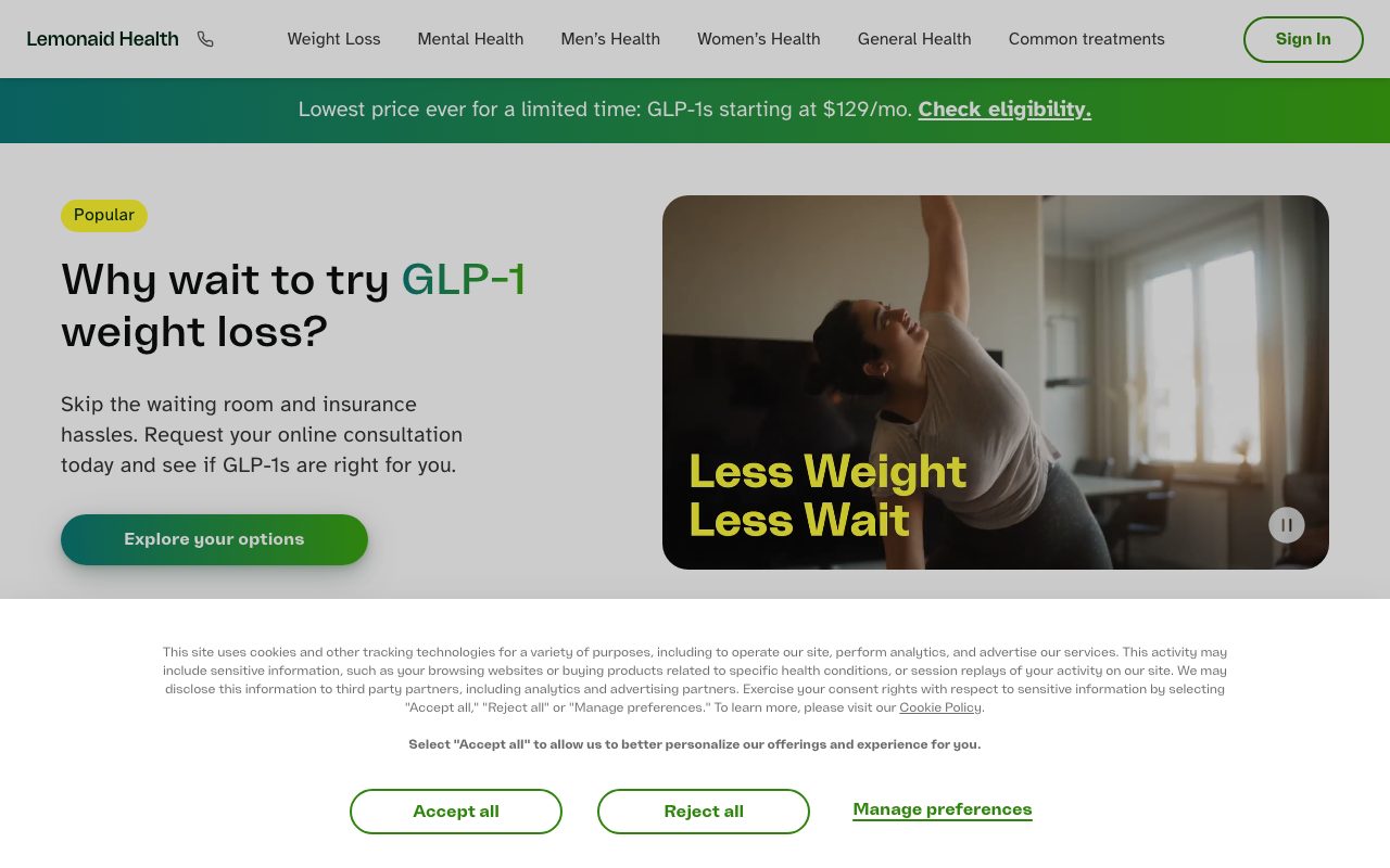 Lemonaid Health website