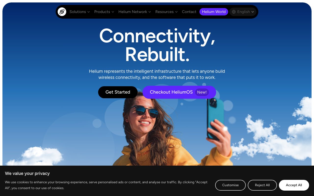 Helium Inc website