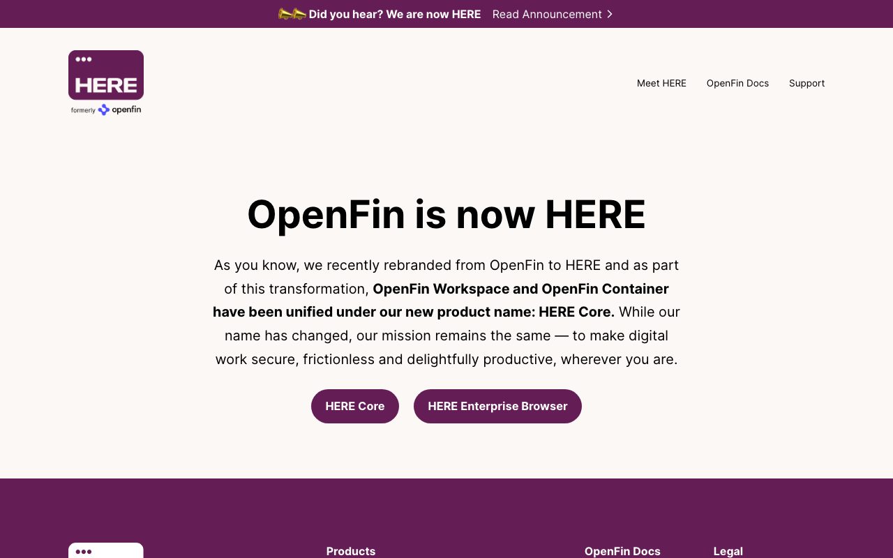 OpenFin website