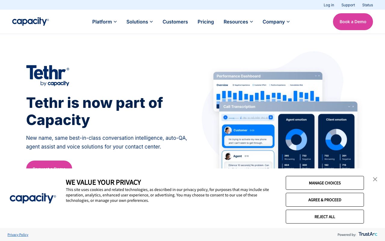 Tethr website