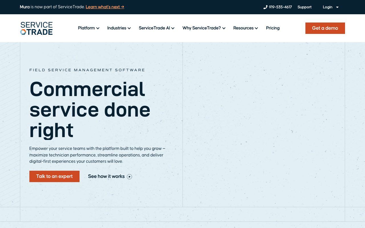 ServiceTrade website