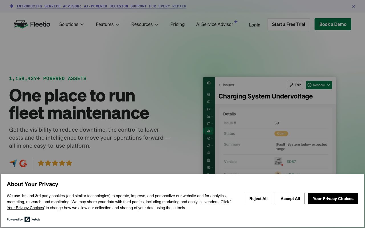 Fleetio website