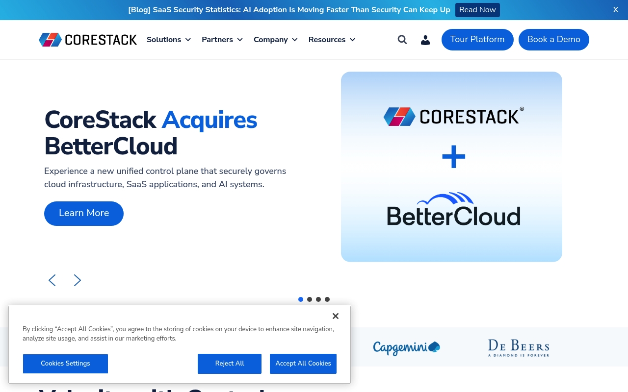 CoreStack website