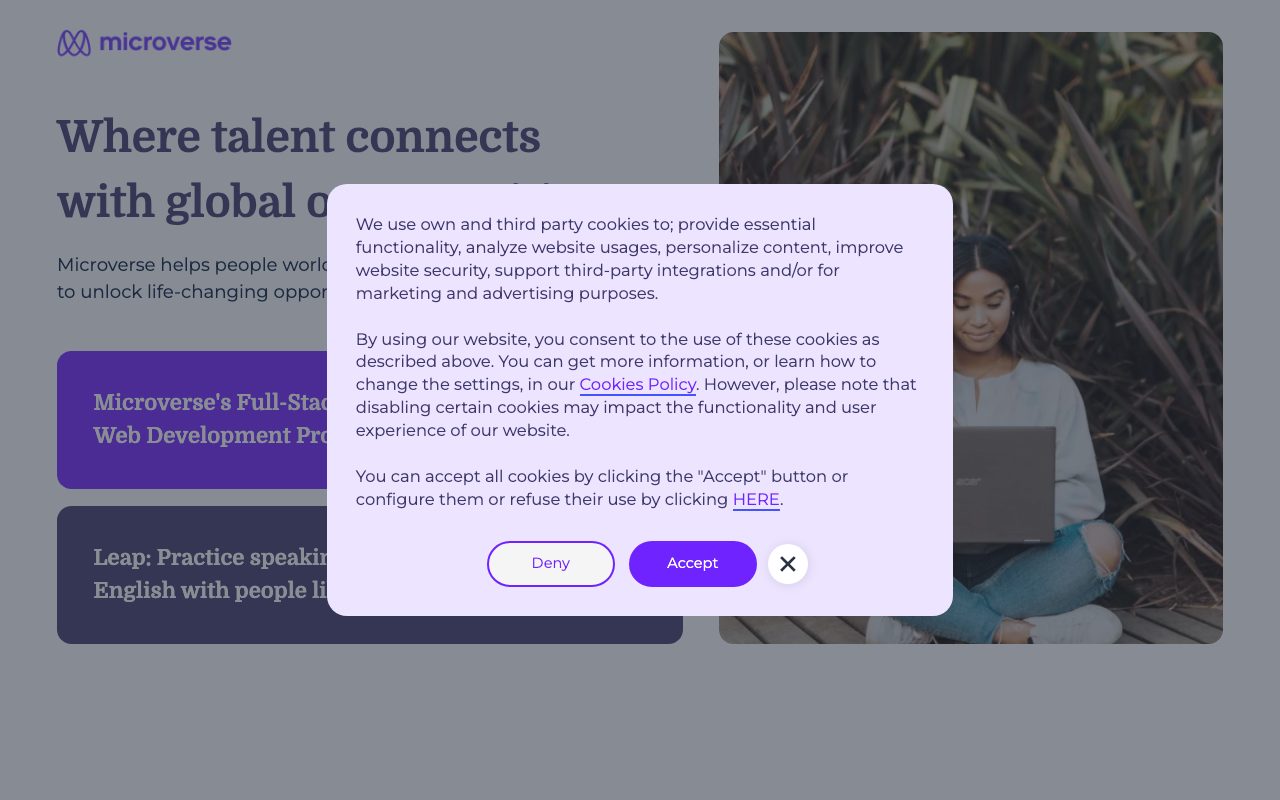 Microverse website