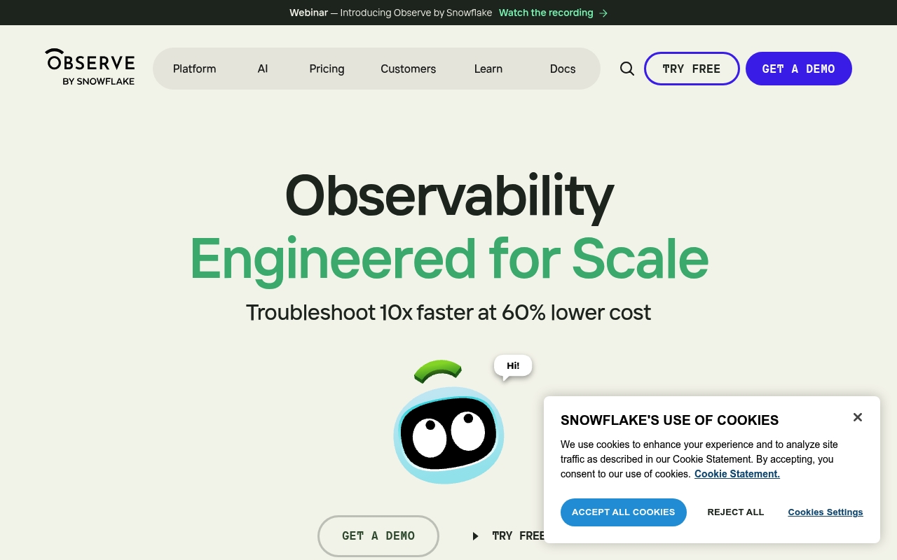 Observe website