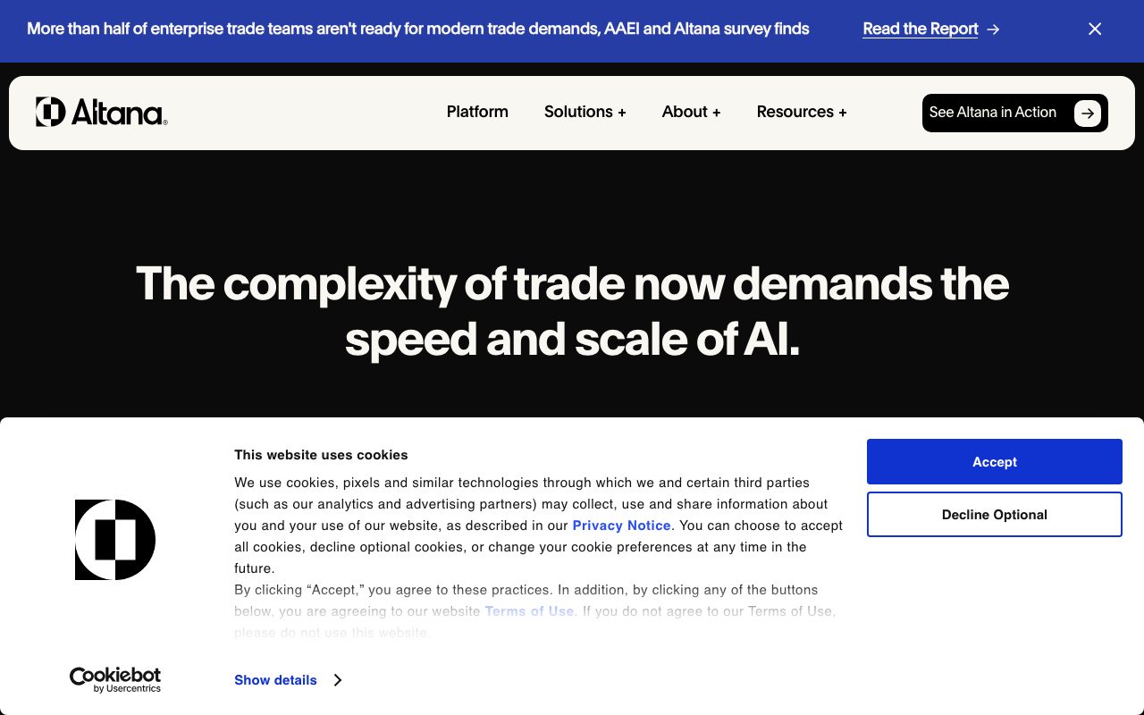 Altana AI website