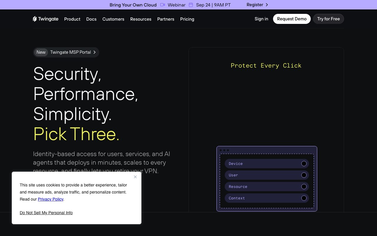 Twingate website