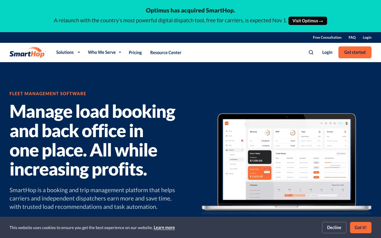 SmartHop website