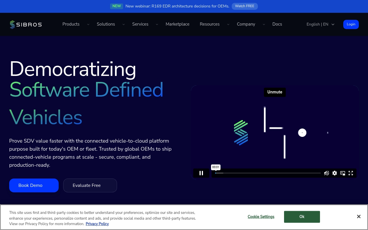 Sibros website