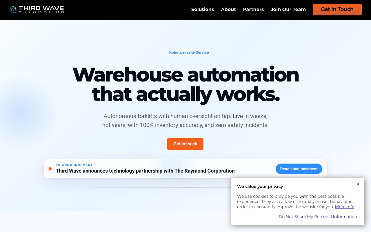 Third Wave Automation website