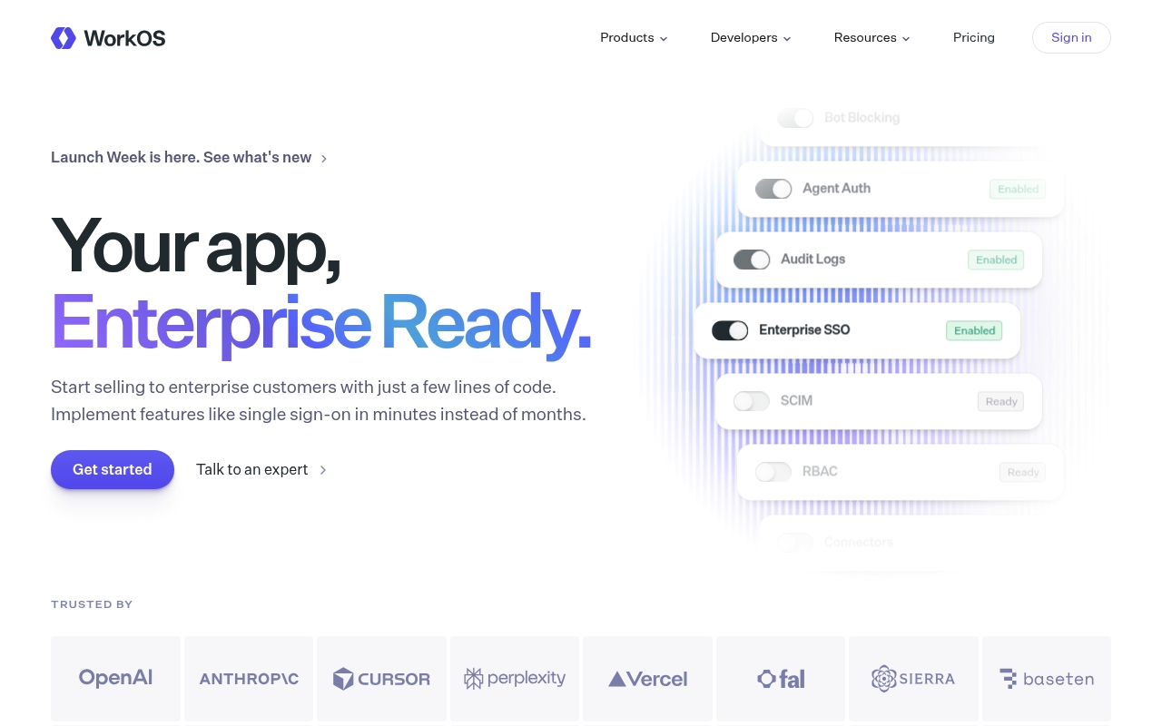 WorkOS website