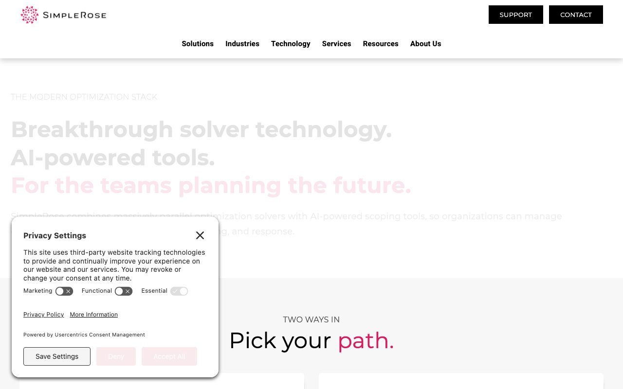 SimpleRose website