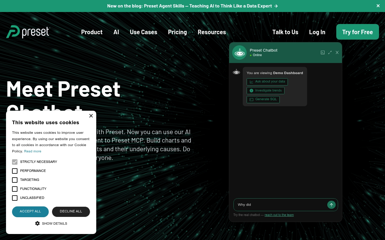 Preset website