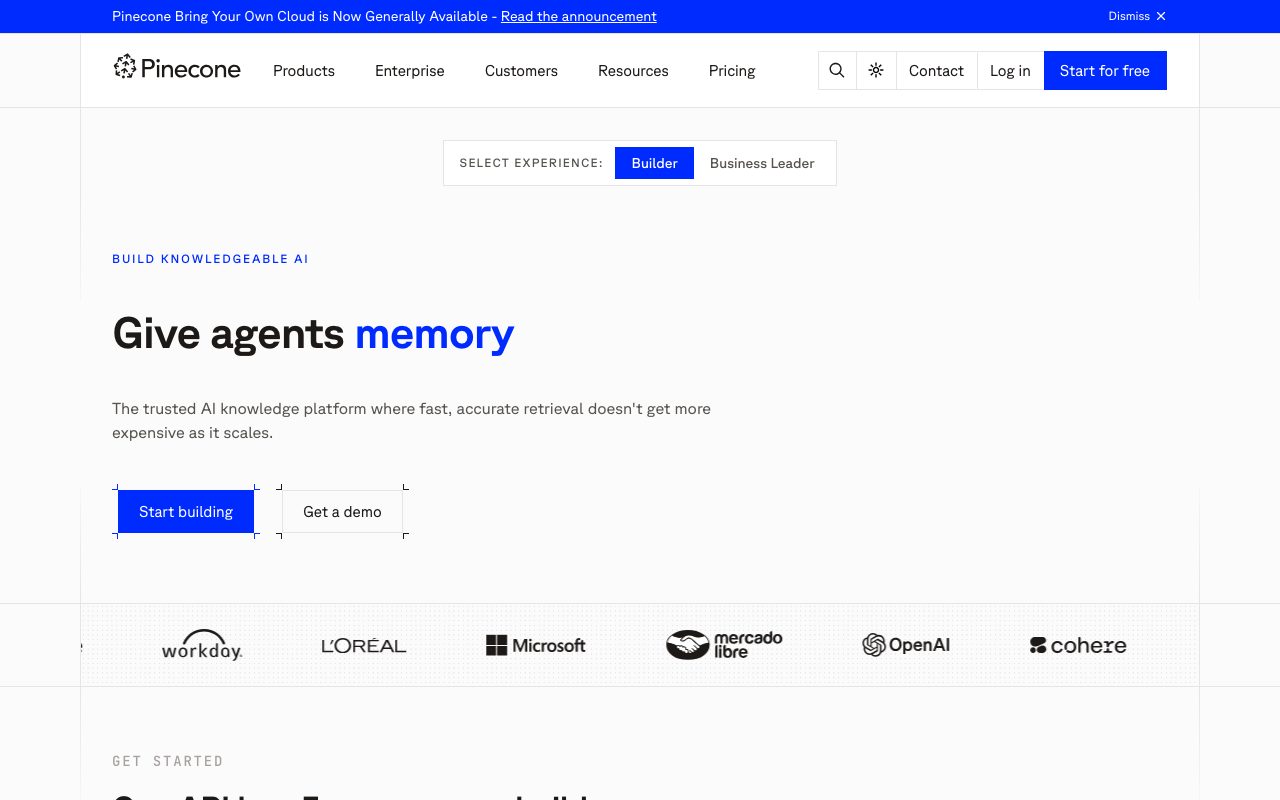Pinecone website