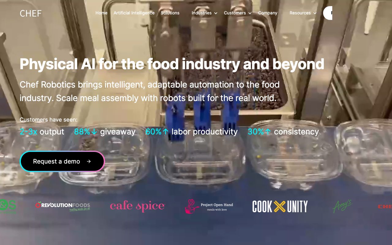 Chef Robotics website