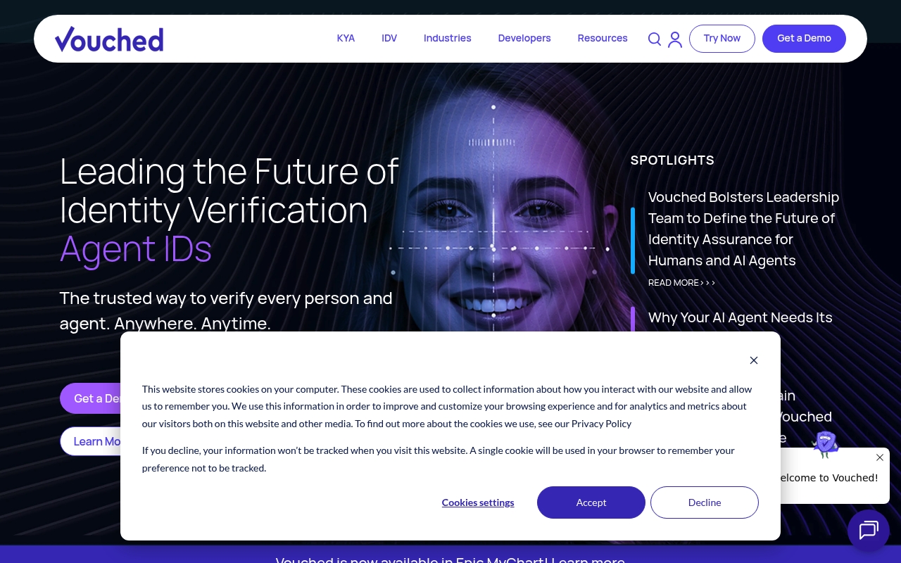Vouched website