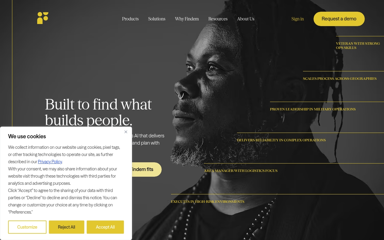 Findem website