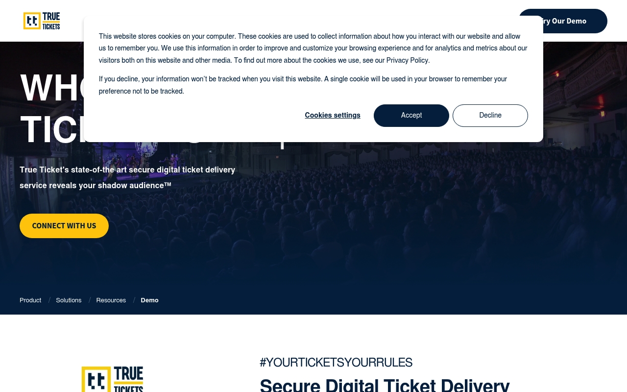 True-Tickets website