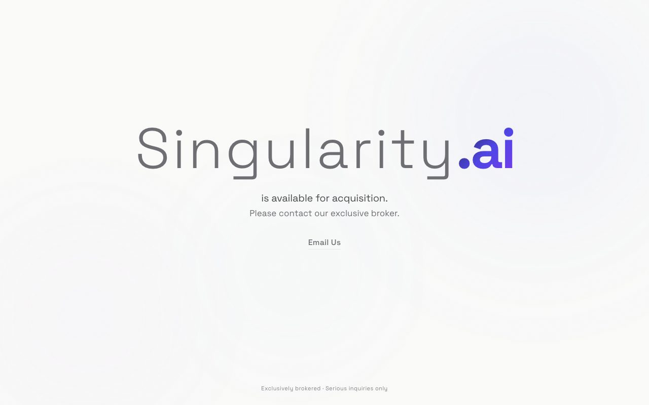 Singularity.AI website