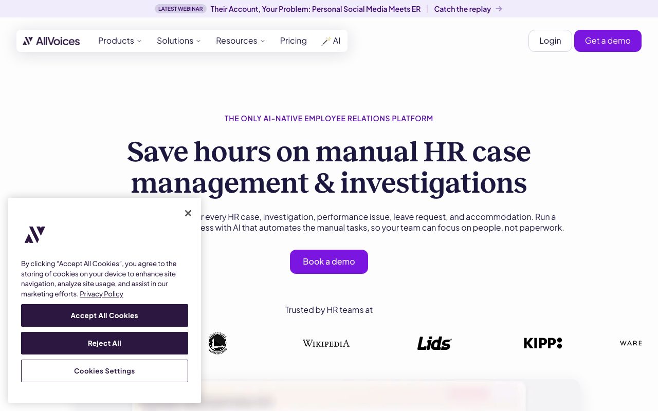 AllVoices website