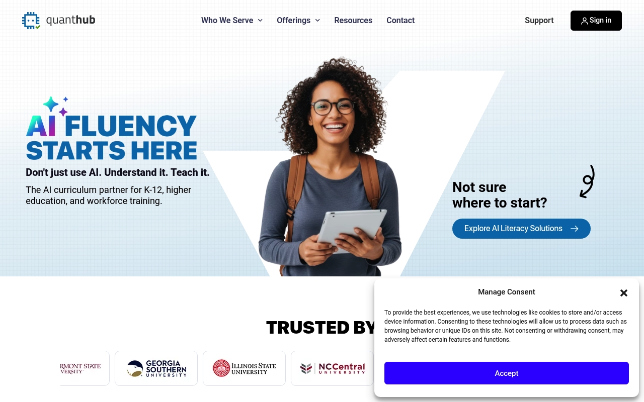 QuantHUB website
