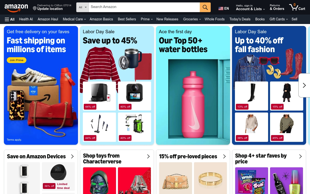 Amazon website