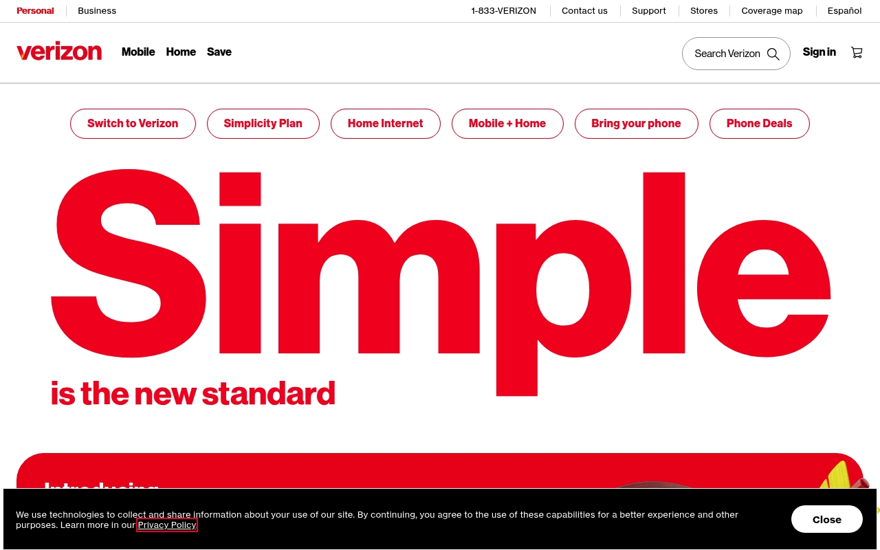 Verizon website