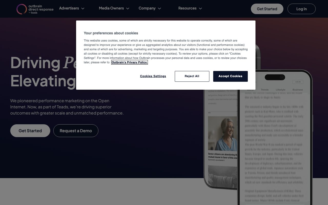 Outbrain website