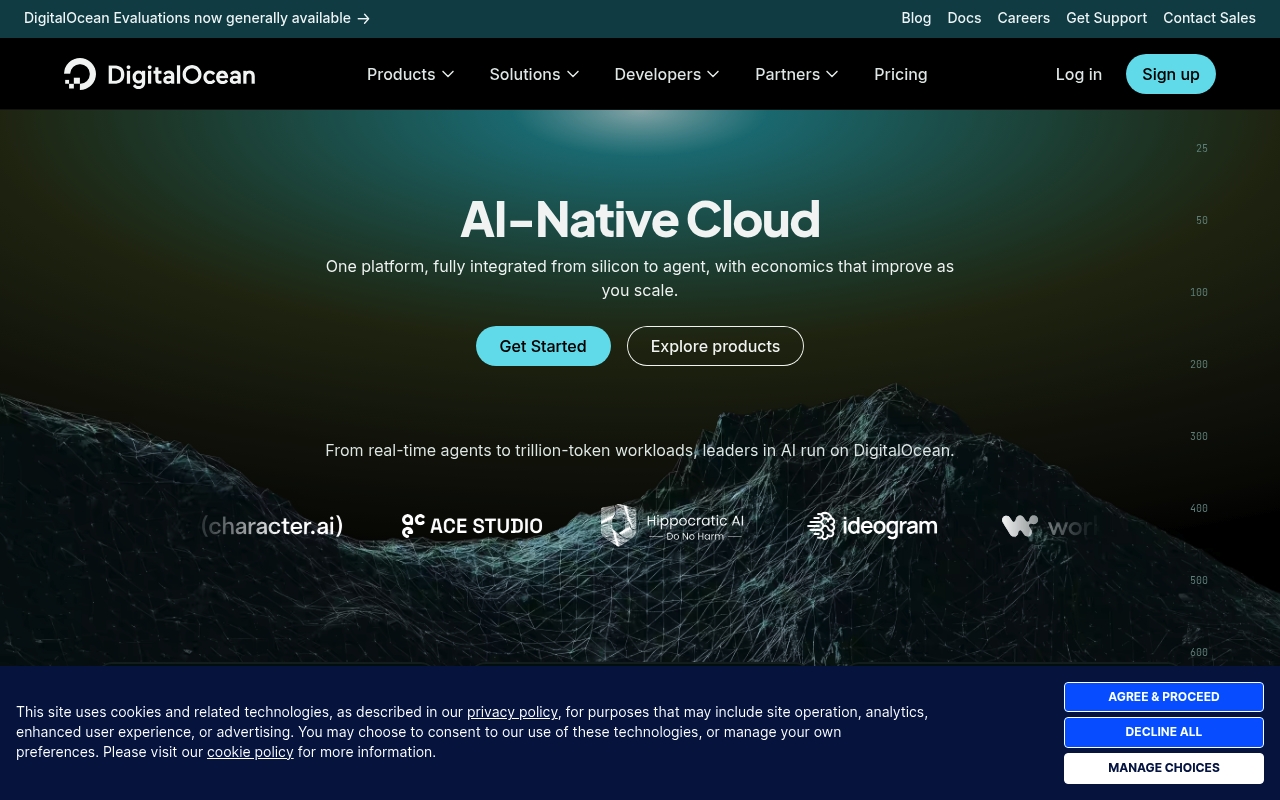 DigitalOcean website