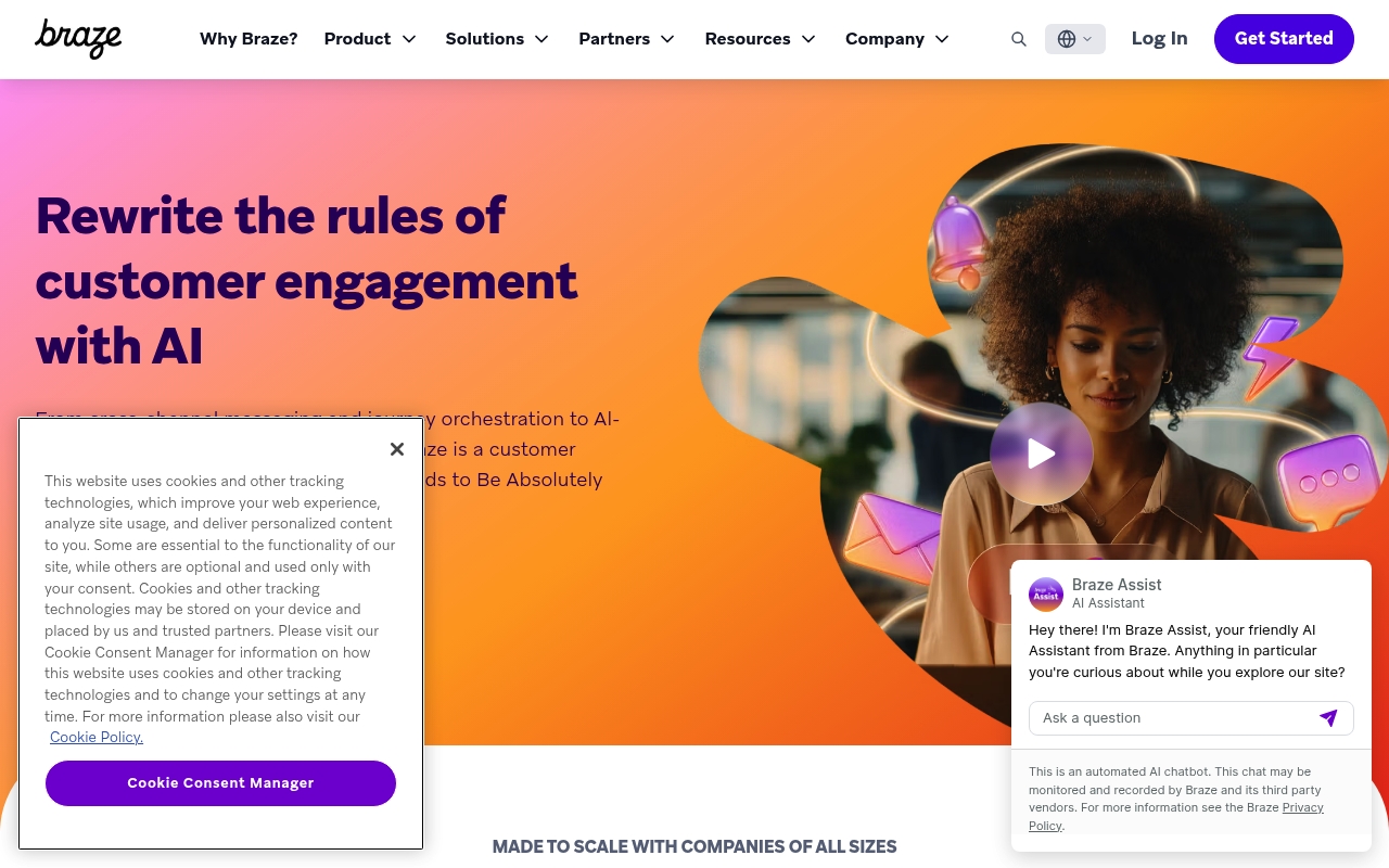 Braze website