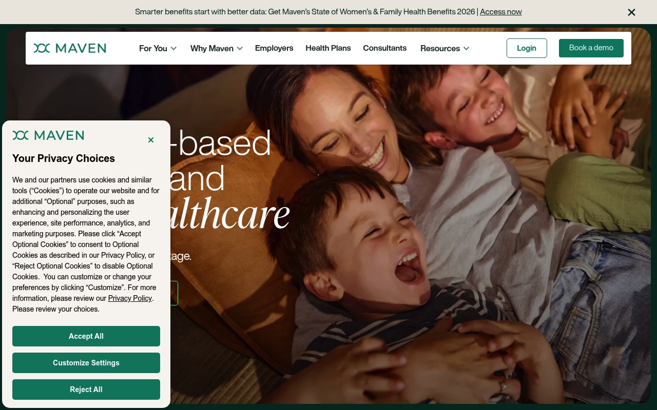 Maven Clinic website