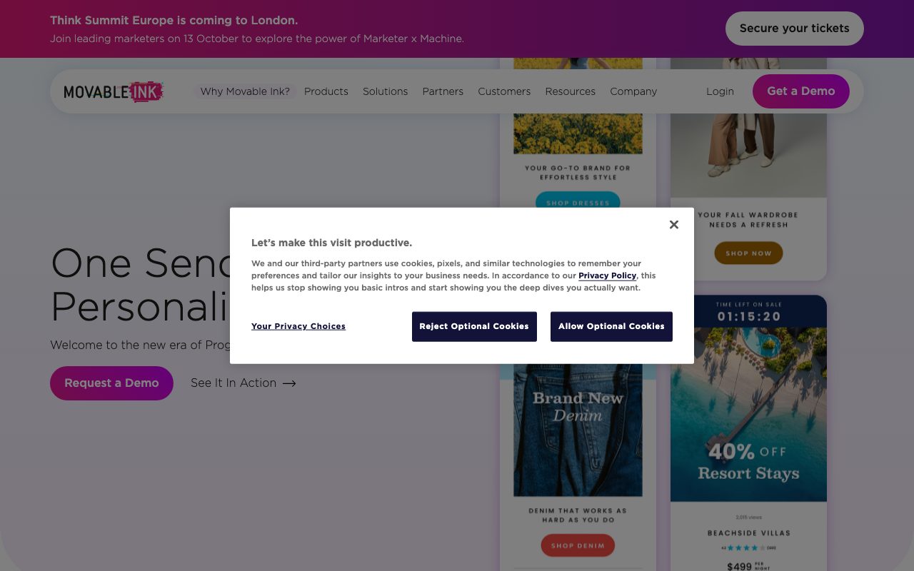 Movable Ink website