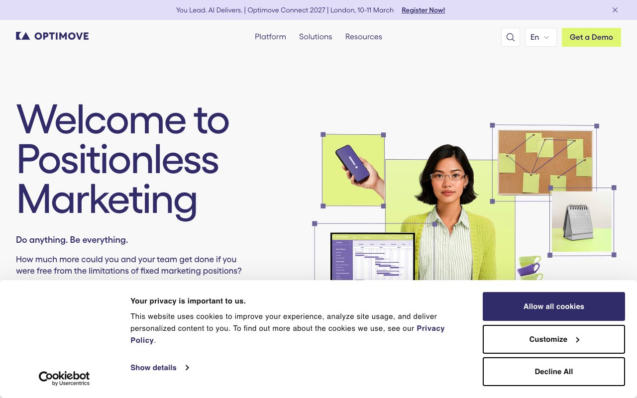 Optimove website