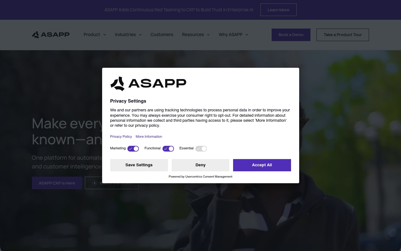 ASAPP website